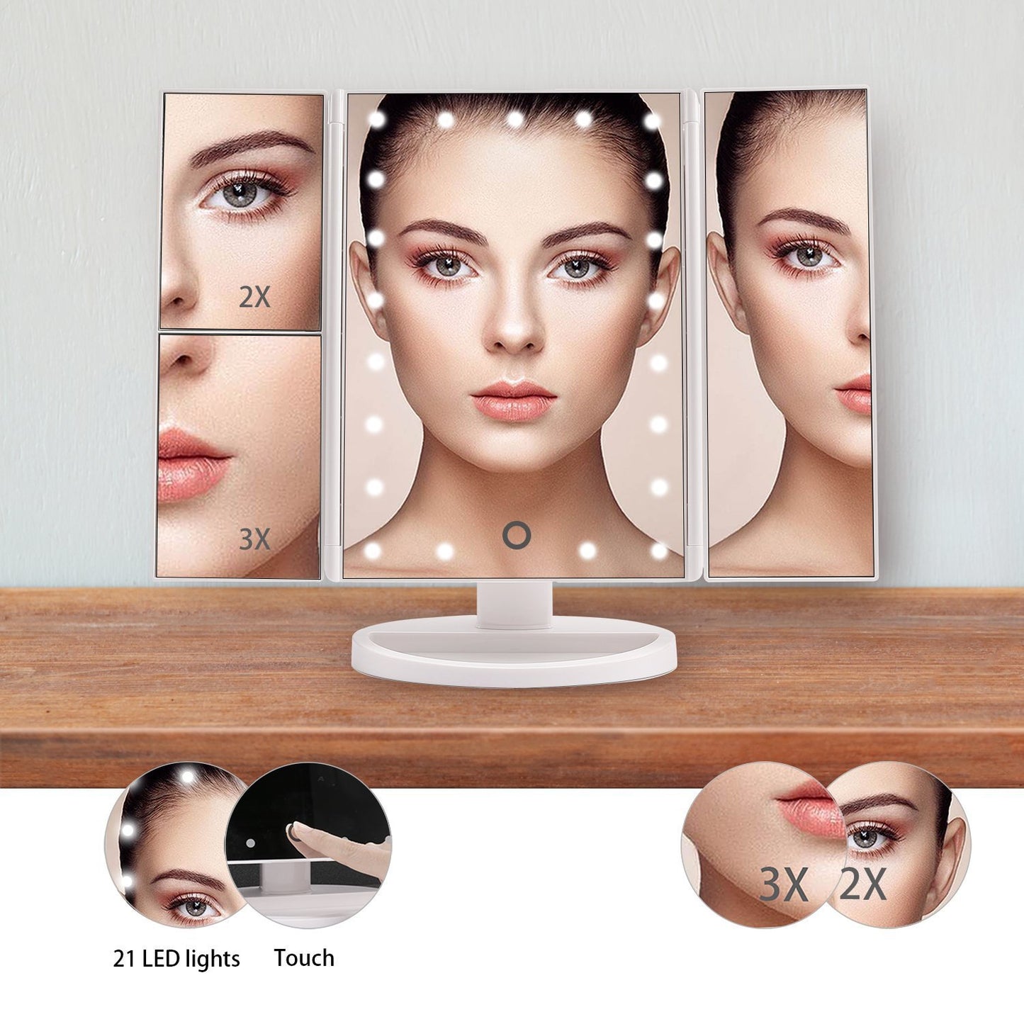 Specchio per il trucco illuminato